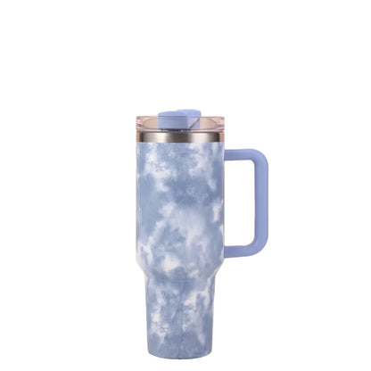 40Oz Mug Tumbler with Handle Insulated Tumbler with Lids Straw Stainless Steel Coffee Tumbler Termos Cup for Travel Thermal Mug